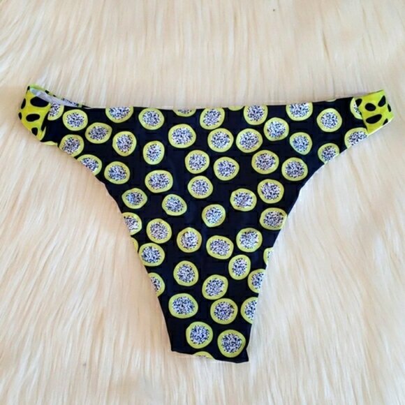 New Blue and Green Print Bikini Set Swimsuit - Picture 5 of 8